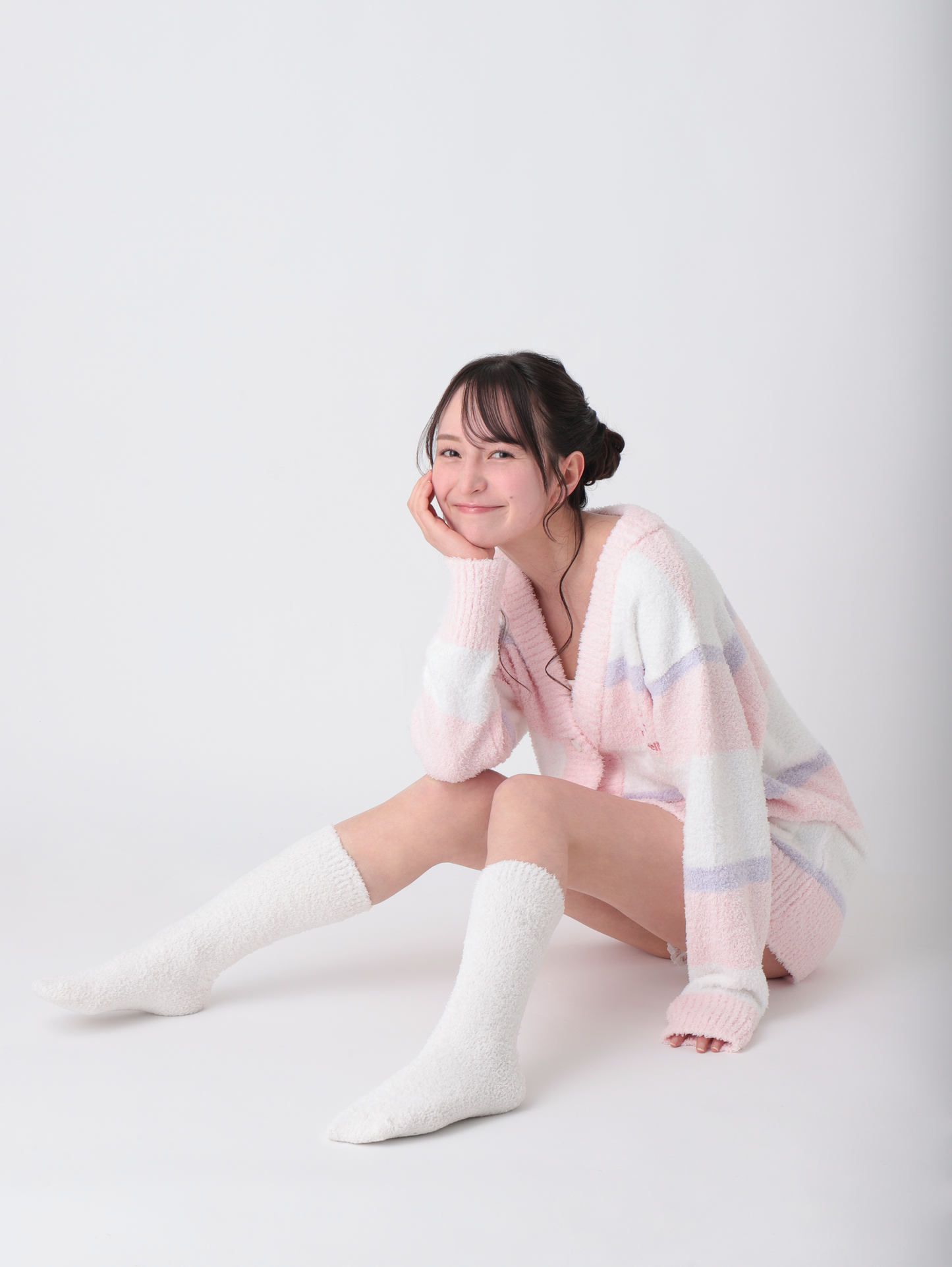 MS Pink Stripe Cardigan
