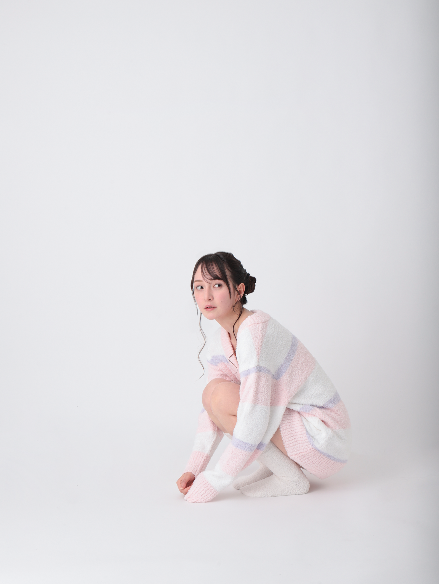 MS Pink Stripe Cardigan