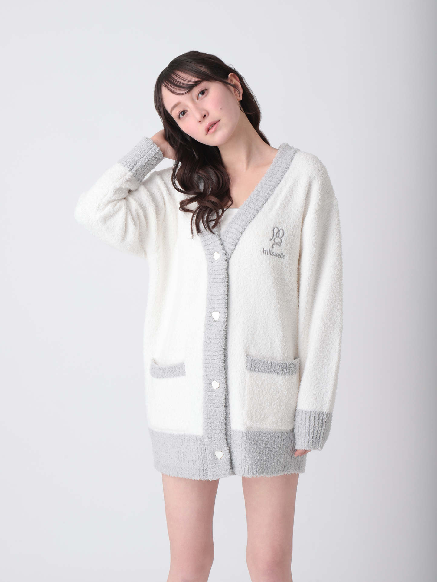 MS Off-White Gray Cardigan