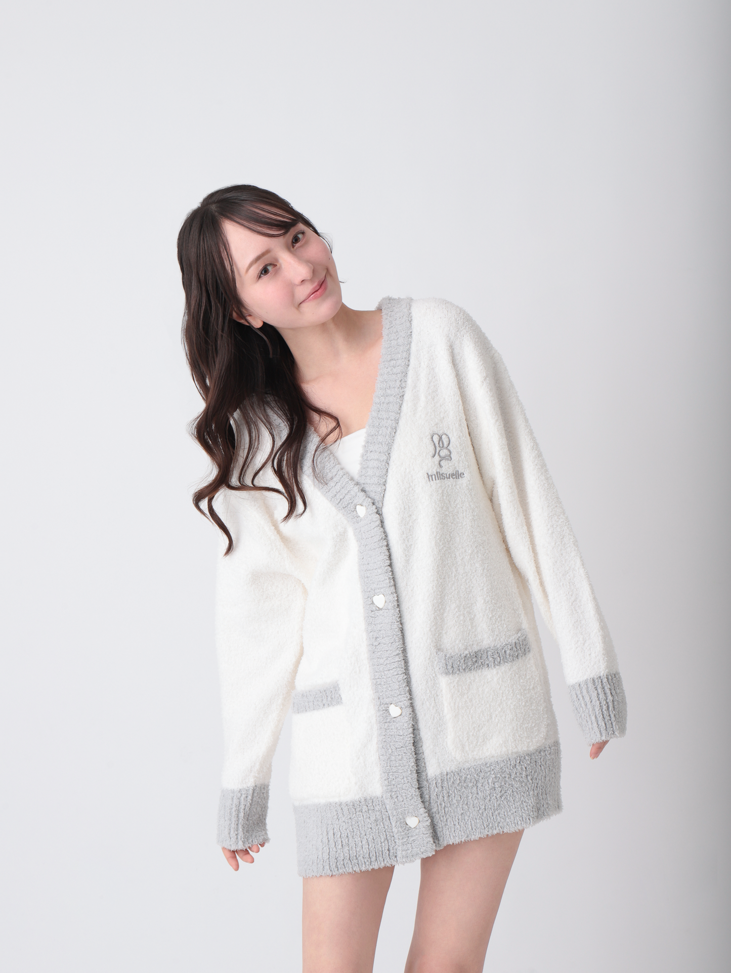MS Off-White Gray Cardigan