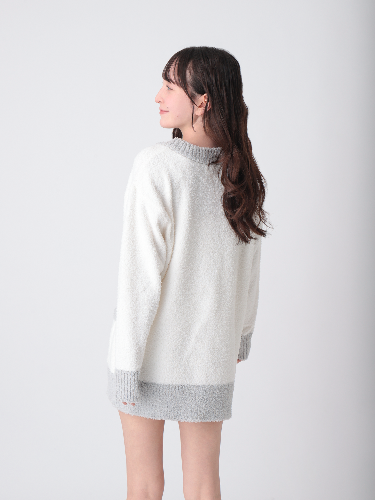 MS Off-White Gray Cardigan