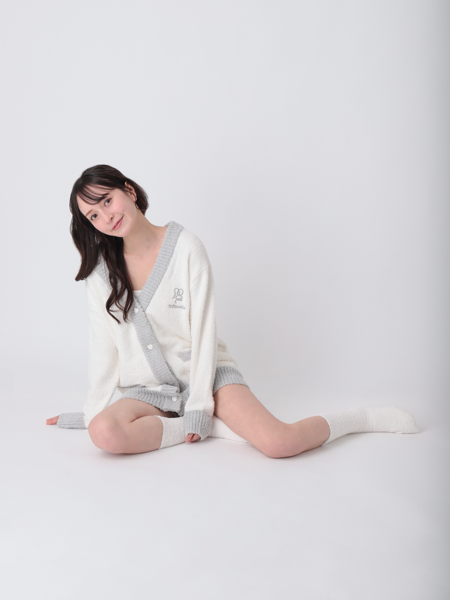 MS Off-White Gray Cardigan