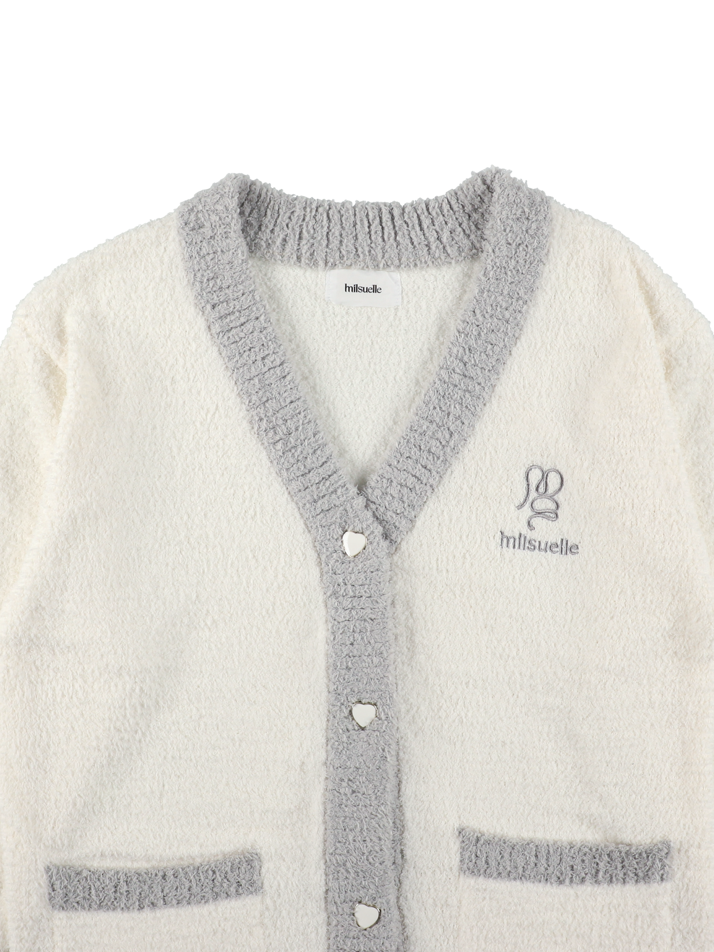 MS Off-White Gray Cardigan